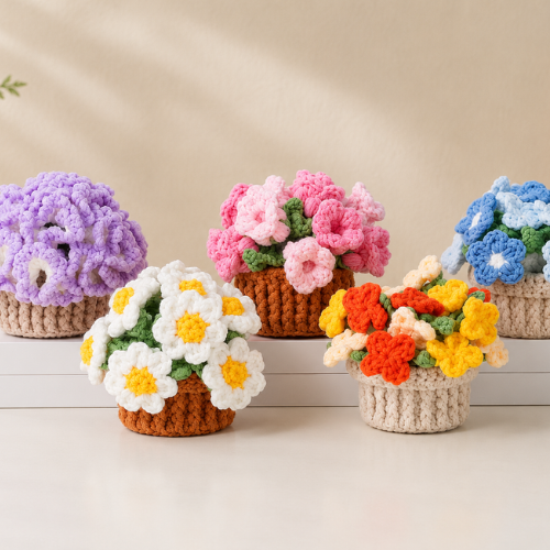 Bloom Basket Coaster Crochet Bundle (PDF)