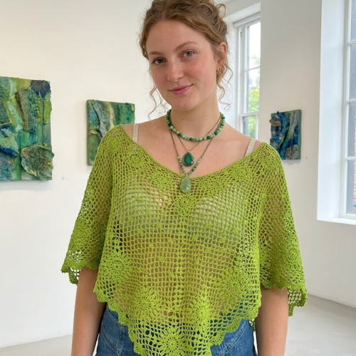 Boho Crochet Mesh Poncho Pattern (PDF)