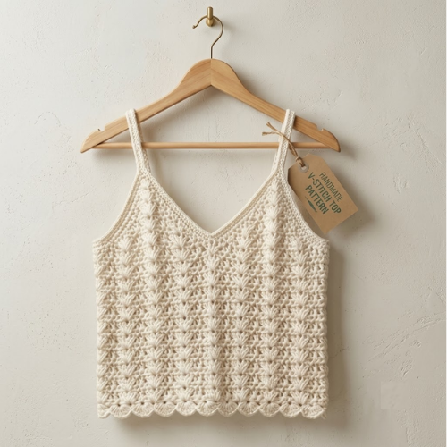 Crochet V Stitch Camisole Top Pattern (PDF)
