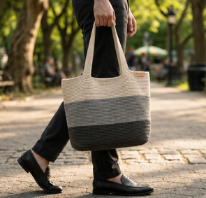 Crochet Color Block Tote Bag (PDF)