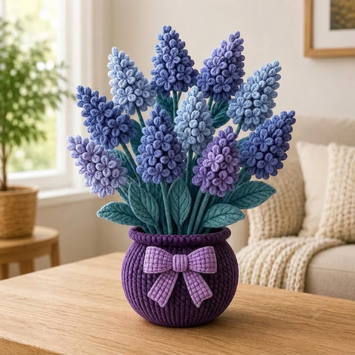Lavender Blossom Pot Crochet Pattern (PDF)