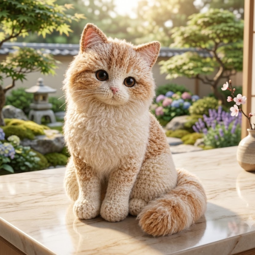 Long Hair Fluffy Cat Crochet Pattern (PDF)