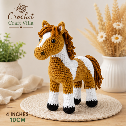 Mini Crochet Horse Amigurumi Pattern PDF | Cute Plush Pony Crochet Toy Pattern