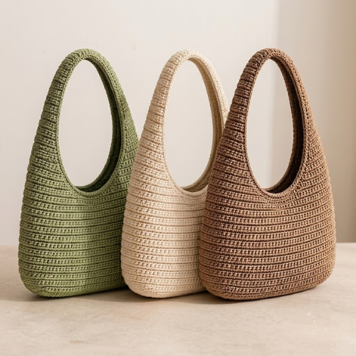 Modern Crescent Crochet Tote Bag Pattern (PDF)