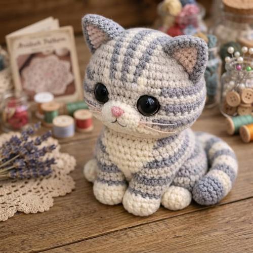 Amigurumi Cat Crochet Pattern (PDF)
