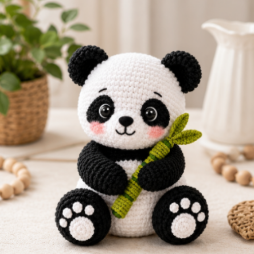 Crochet Cute Panda Pattern (PDF) | Plush Amigurumi Pattern
