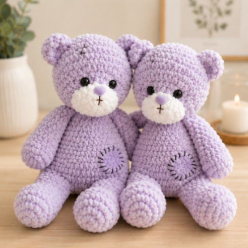 Crochet Cute Teddy Bear Pattern (PDF) | Amigurumi Animal | Digital Download