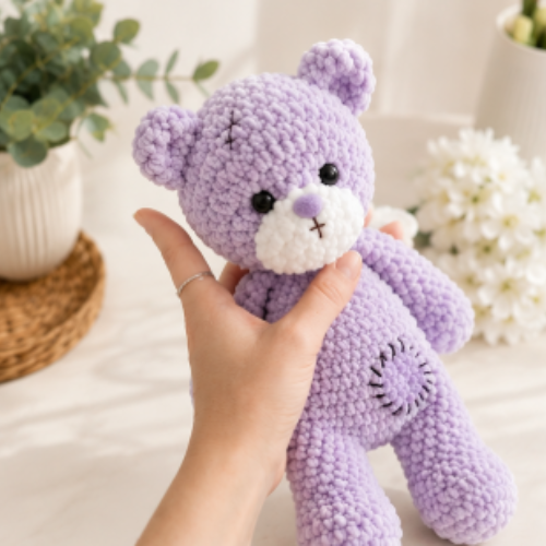 Crochet Cute Teddy Bear Pattern (PDF) | Amigurumi Animal | Digital Download