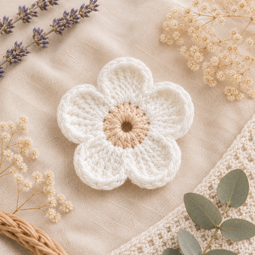 Crochet Daisy Motif Pattern (PDF)