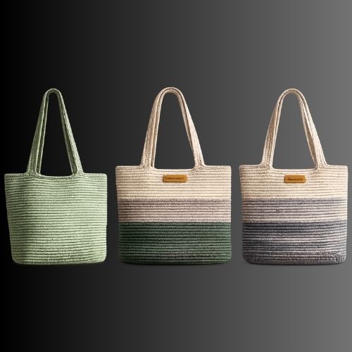 Color Block Crochet Tote Bag Patterns For Beginners (PDF)