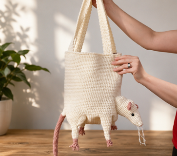 Crochet Handmade Rat Tote Bag (PDF)