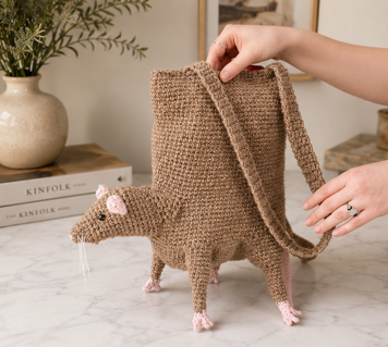 Crochet Handmade Rat Tote Bag (PDF)