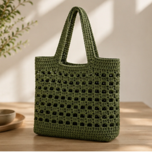 Crochet Mesh Tote Bag PDF | Handmade Tote Bag Tutorial
