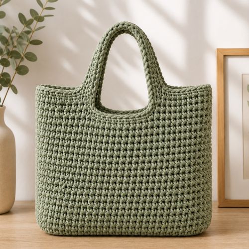 Beginner Crochet Tote Bag Pattern (PDF)
