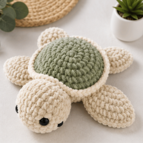 Crochet Sea Turtle Plush Pattern (PDF)
