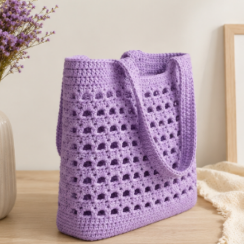 Crochet Shell Stitch Tote Bag Pattern (PDF)
