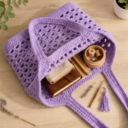 Crochet Shell Stitch Tote Bag Pattern (PDF)