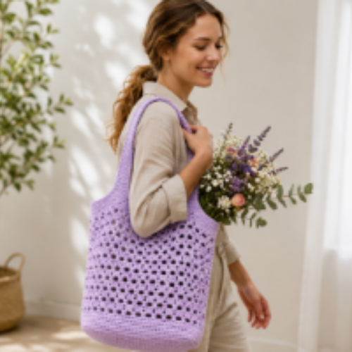 Crochet Shell Stitch Tote Bag Pattern (PDF)