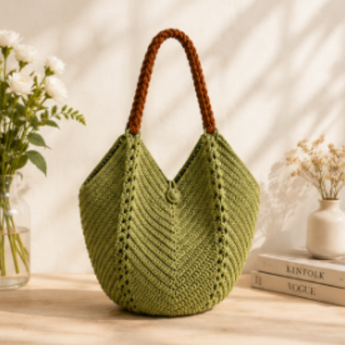Crochet Square Motif Tote Bag Pattern (PDF)