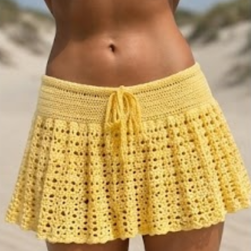 Crochet Swim Cover-Up Skirt Pattern (PDF)