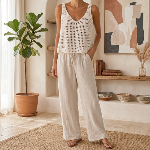 Crochet V- Nech Granny Mesh Tank Top Pattern (PDF)