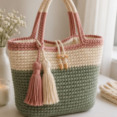 Crochet Handmade Tote Bag Pattern (PDF)