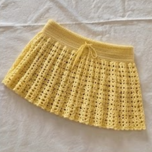 Crochet Swim Cover-Up Skirt Pattern (PDF)