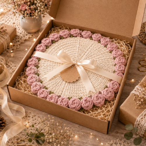 Dusty Rose Crochet Bedspread Pattern (PDF)