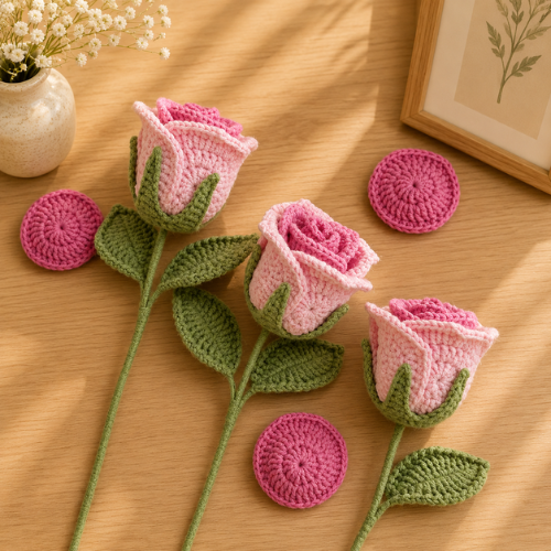 Realistic Rose Crochet Pattern (PDF)