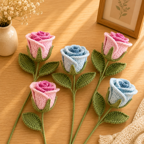 Realistic Rose Crochet Pattern (PDF)