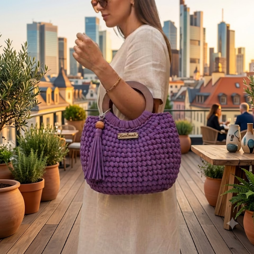 Elegant Handmade Crochet Handbag Pattern (PDF)