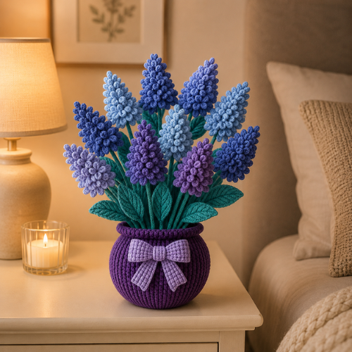 Lavender Blossom Pot Crochet Pattern (PDF)