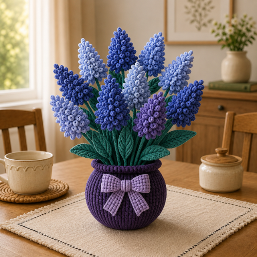 Lavender Blossom Pot Crochet Pattern (PDF)