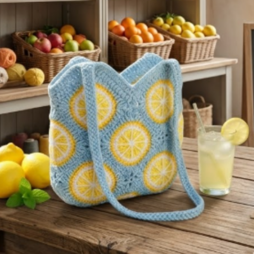 Lemon Crochet Tote Bag Pattern (PDF)