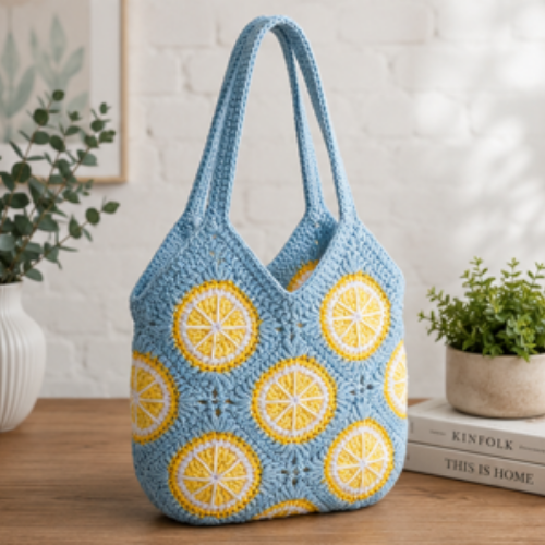 Lemon Crochet Tote Bag Pattern (PDF)