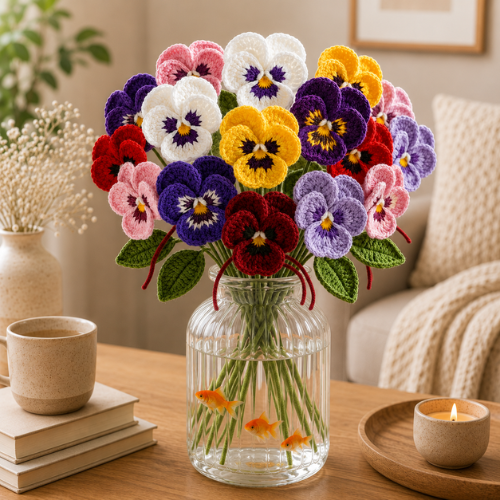 Pansy Petals Crochet Pattern(PDF)
