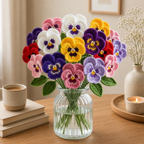 Pansy Petals Crochet Pattern(PDF)
