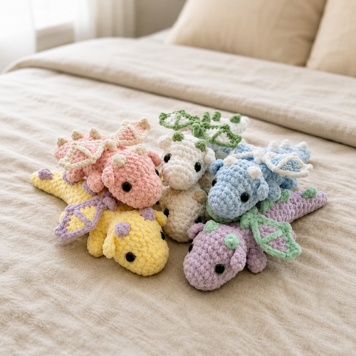 Plush Baby Dragon Crochet Toy Pattern (PDF)
