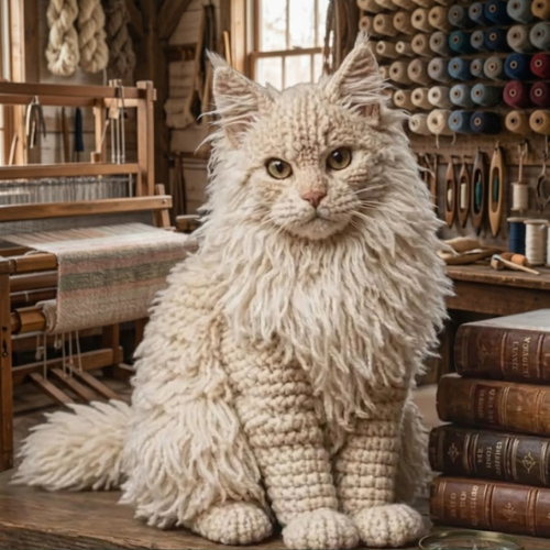 Realestic Fluffy Long Hair Cat Pattern (PDF)