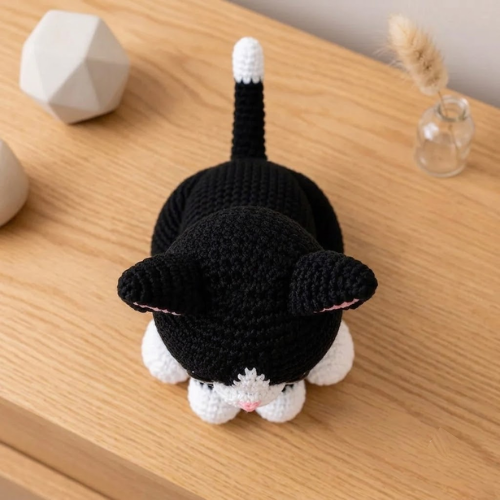 Tuxedo Cat Crochet Pattern PDF | Amigurumi Cat Plush
