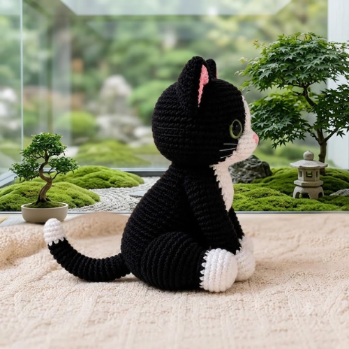 Tuxedo Cat Crochet Pattern PDF | Amigurumi Cat Plush
