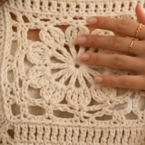 Women's Crochet Cornflower Tank Top Pattern PDF