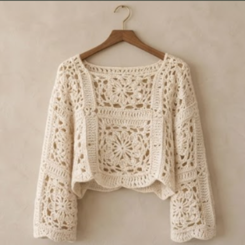 Women's Crochet Cornflower Tank Top Pattern PDF