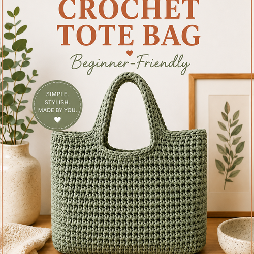 Crochet Shopper Tote Bag Pattern (PDF)